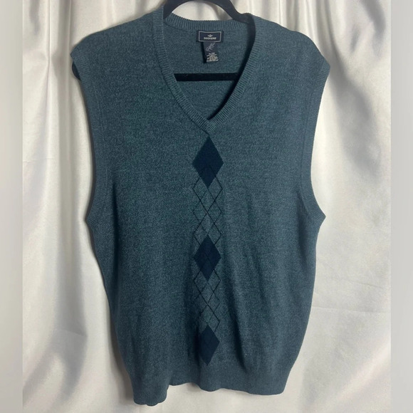 Dockers Men’s Size XL Sweater Vest Blue Ribbed - Picture 1 of 6